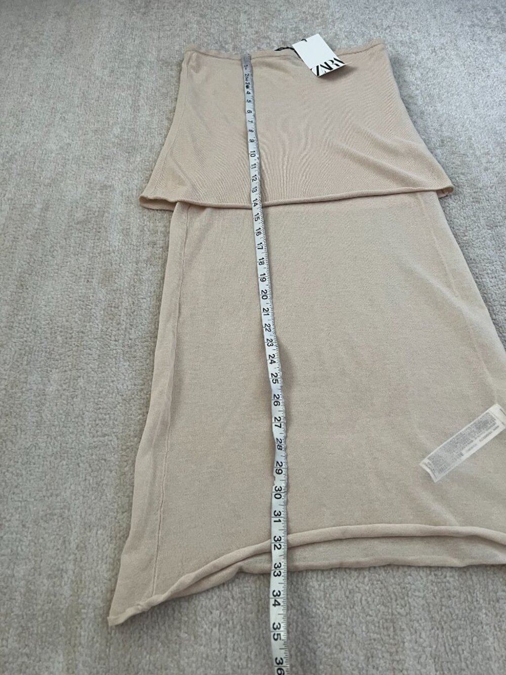 NWT Zara Boho Cotton Tiered Knit Pull On Maxi Skirt S - Picture 5 of 10